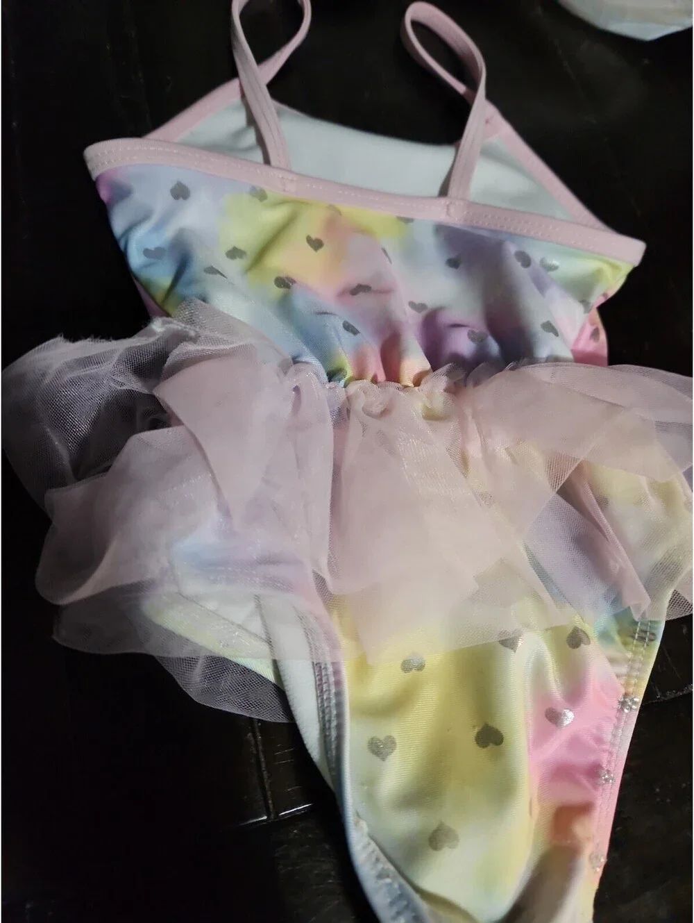 Nwt Wonder Nation Infant Toddler Girls Swinsuit Hearts Pastel 2T